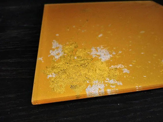 ガラスプレート パールゴールド(金箔)