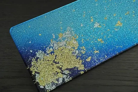 Strip plate 275(D) Gradient gold leaf blue