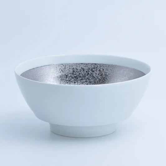 白磁プラチナ巻 ラーメン鉢