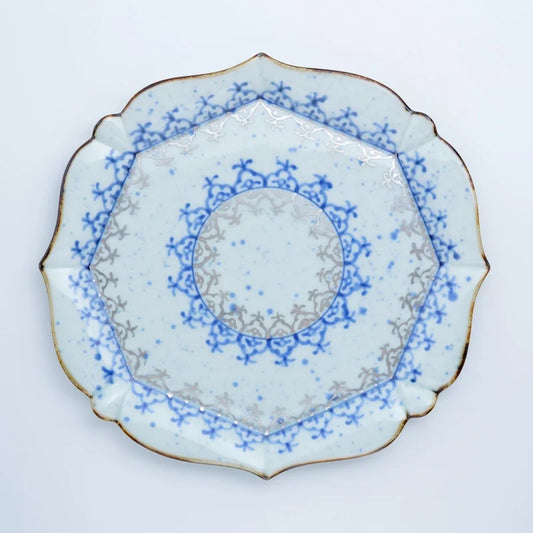 Ginsai flower plate 27 x 26